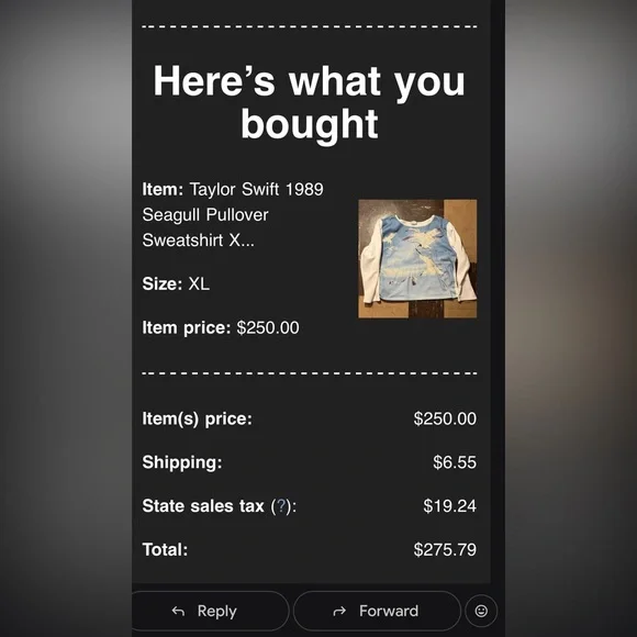 🪽Taylor Swift 1989 seagull crop sweater, RARE - Size Large - Picture 6 of 6